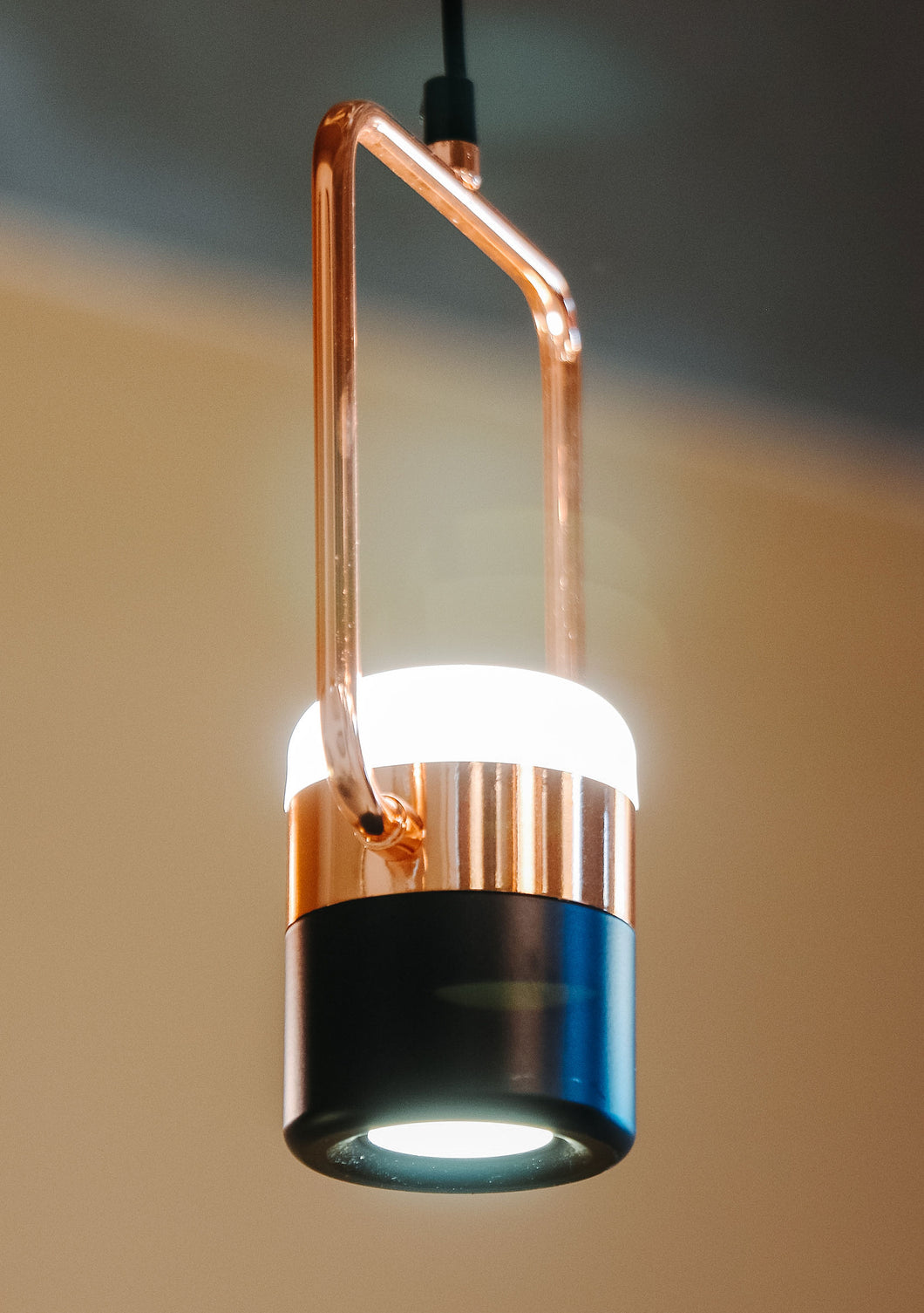 Ceiling light Black and rose gold accents LH4298B-B