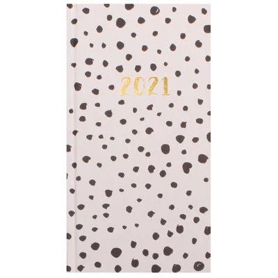 Monochrome Dots 2021 Slim Week to View Pocket Diary