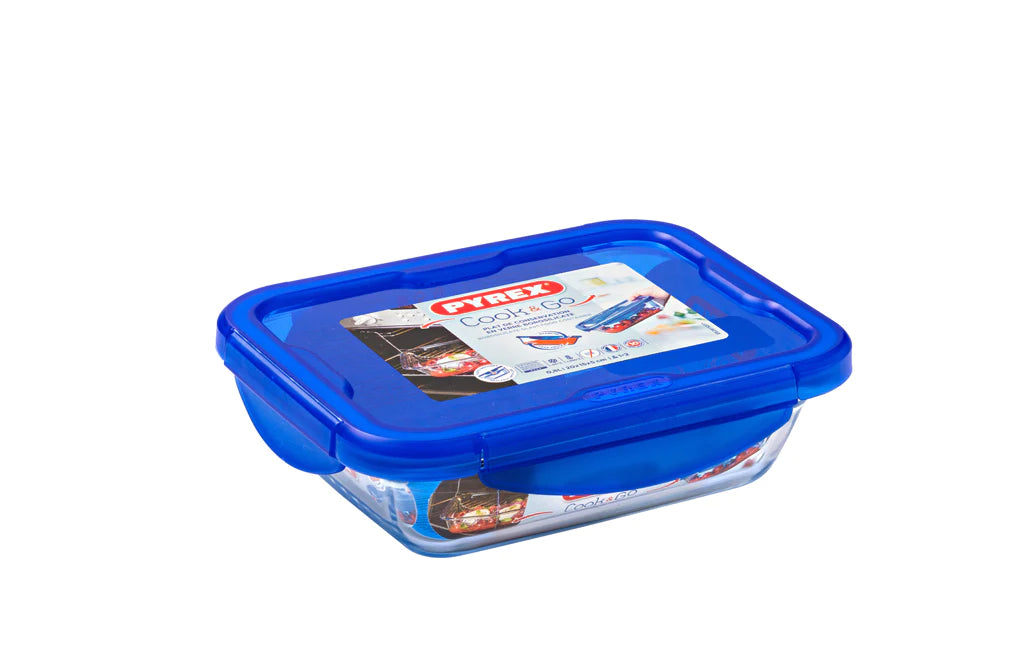 30x22cm Pyrex Cook&Go Rect Dish+Lid