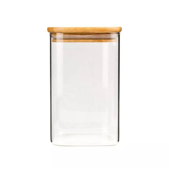 BA Glass storage jar with bamboo HM-BA123 950ml