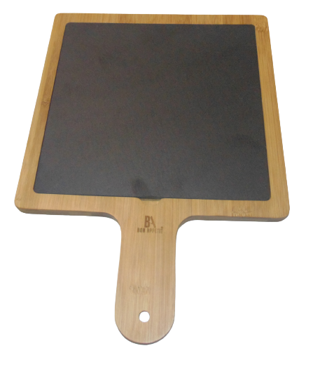 BA Slate and bamboo platter 40x28cm - HM-BA283