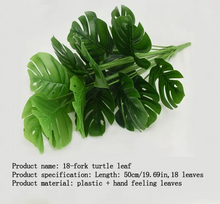 Load image into Gallery viewer, Artificial turtle leaf plant
