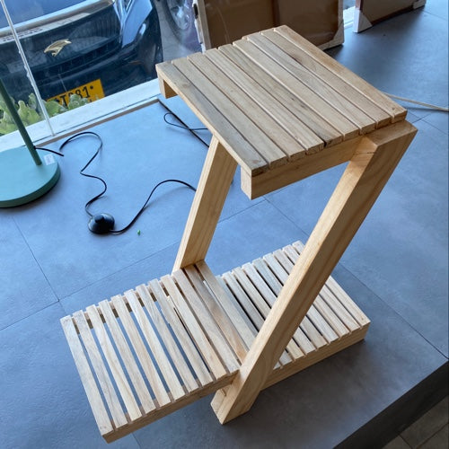 Petite 2 step shelf softwood Z type