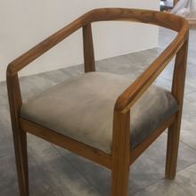 Load image into Gallery viewer, Tectona Teak wood upholstered chair
