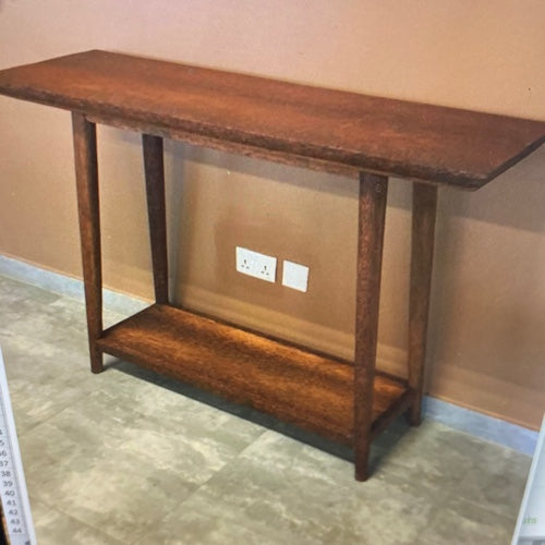 Console table with bottom shelf